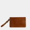 Clutch da thật Kat – Heidi dập vân màu trắng