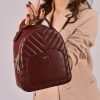 Balo du lịch da thật Kat – Monica màu đỏ mận