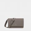 Clutch da thật Kat – Heidi classic màu xanh dương