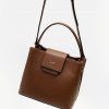 Túi bucket da thật Kat – Jill màu beige mix nâu