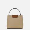 Túi bucket da thật Kat – Jill màu beige mix nâu