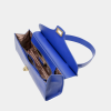 Túi đeo chéo hình hộp chữ nhật da thật – Cecilia màu xanh cobalt