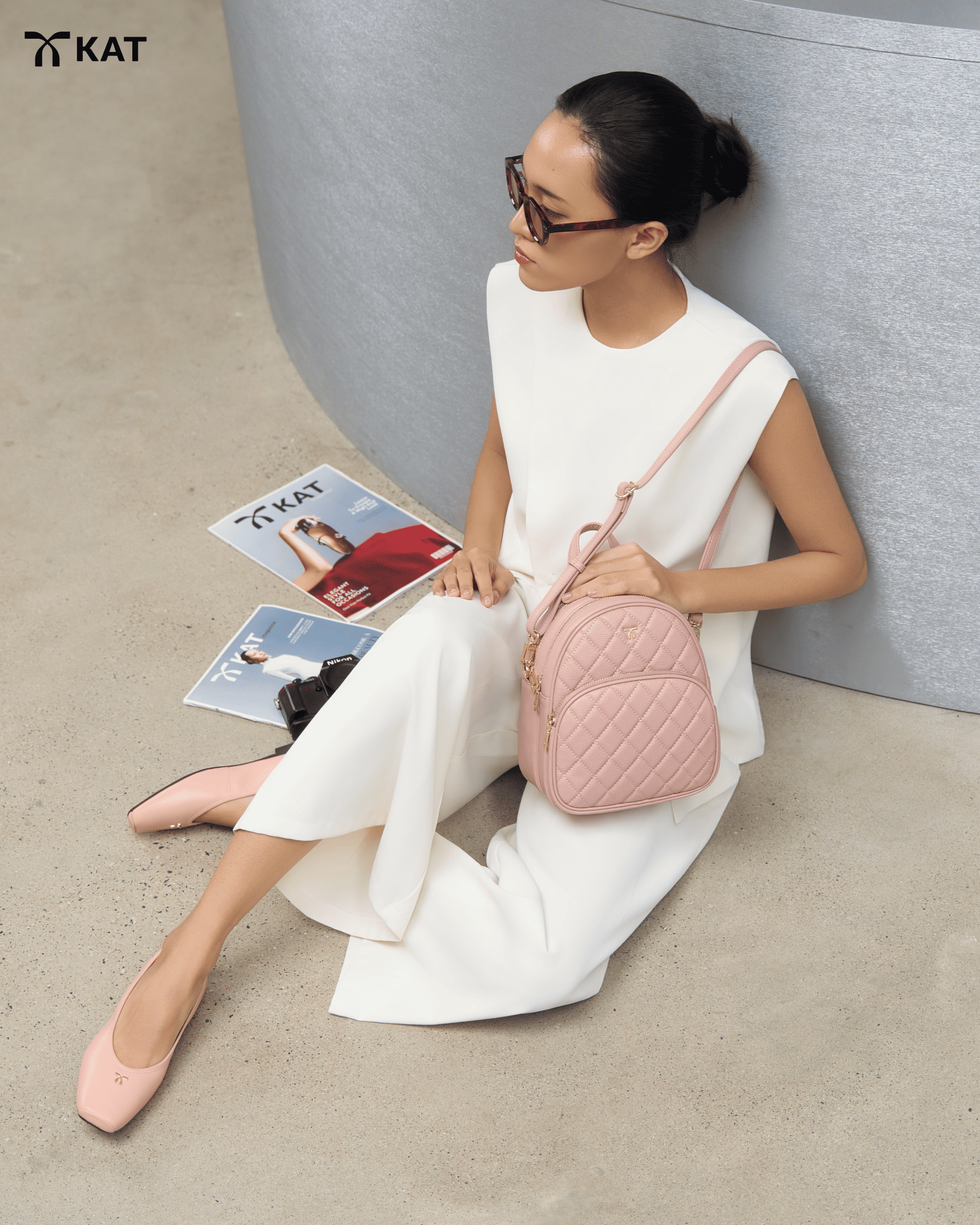 Balo nu mau hong Ally da that