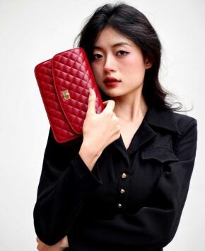 Túi mini da thật Kat – Jen mini màu đỏ