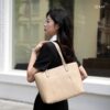 Túi tote da thật Kat – Rosie màu beige