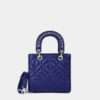 Túi mini màu xanh cobalt Becky Mini da thật