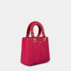 Túi mini màu hồng fuchsia Becky Mini da thật 