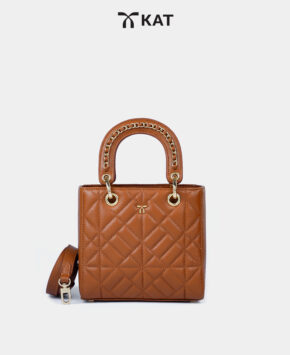 Túi Becky Mini màu nâu da thật