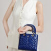 Túi mini màu xanh cobalt Becky Mini da thật
