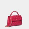 Túi cầm tay màu hồng fuchsia Jessie da thật