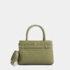 Túi cầm tay màu xanh sage green Sita da thật