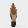 Giày Slingback hở gót màu mận Annie da thật