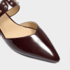 Giày Slingback hở gót màu mận Iris da thật