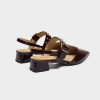 Giày Slingback hở gót màu mận Iris da thật