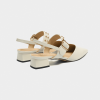 Giày Slingback hở gót màu trắng Iris da thật