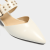 Giày Slingback hở gót màu trắng Iris da thật