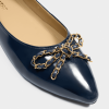 Giày bệt màu xanh navy Lisa da thật