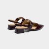Giày Slingback hở gót màu mận Iris da thật