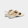 Giày Slingback hở gót màu trắng Iris da thật
