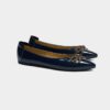 Giày bệt màu xanh navy Lisa da thật