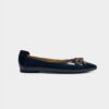 Giày bệt màu xanh navy Lisa da thật