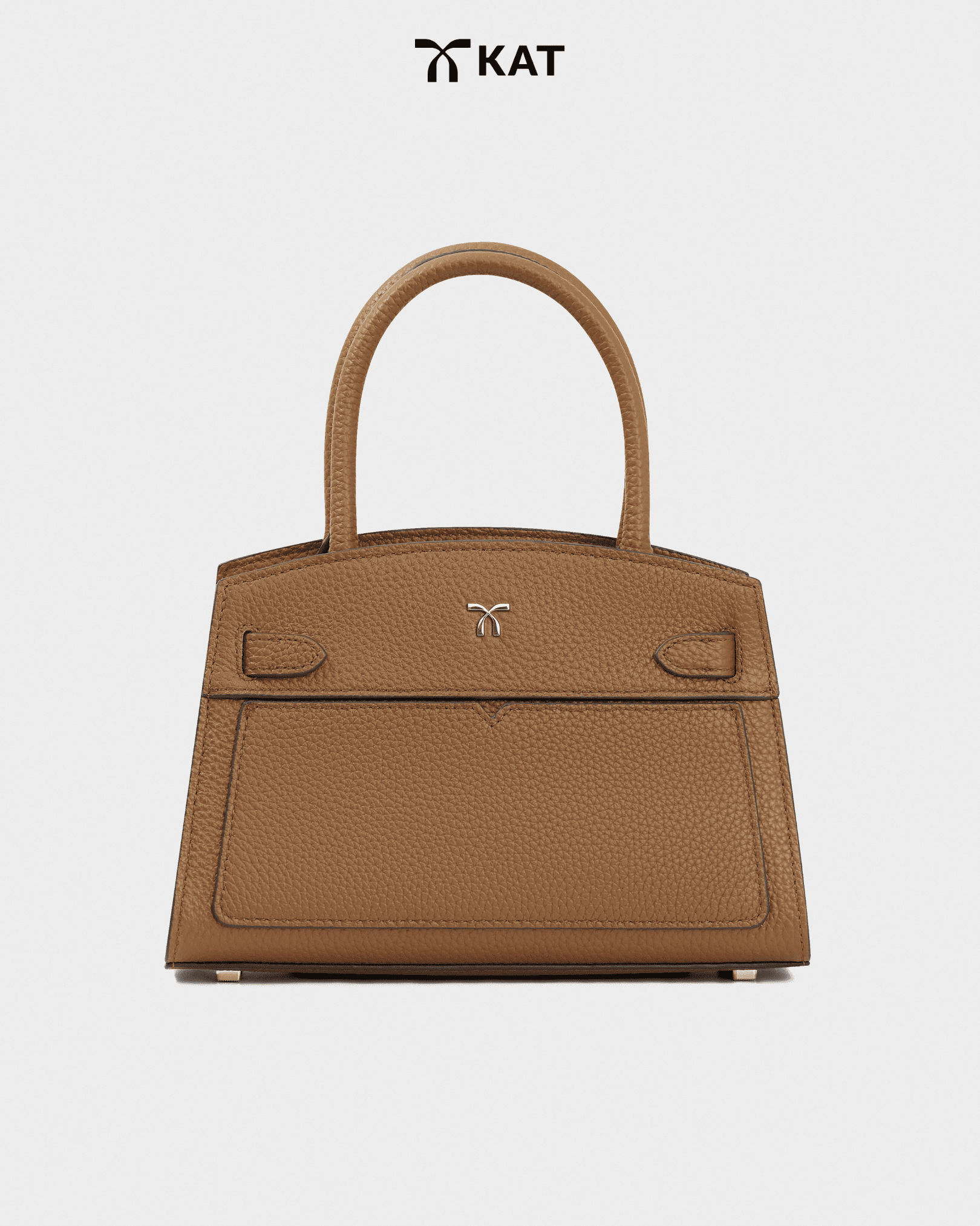 Tui cam tay mau nau caramel Ciara da that