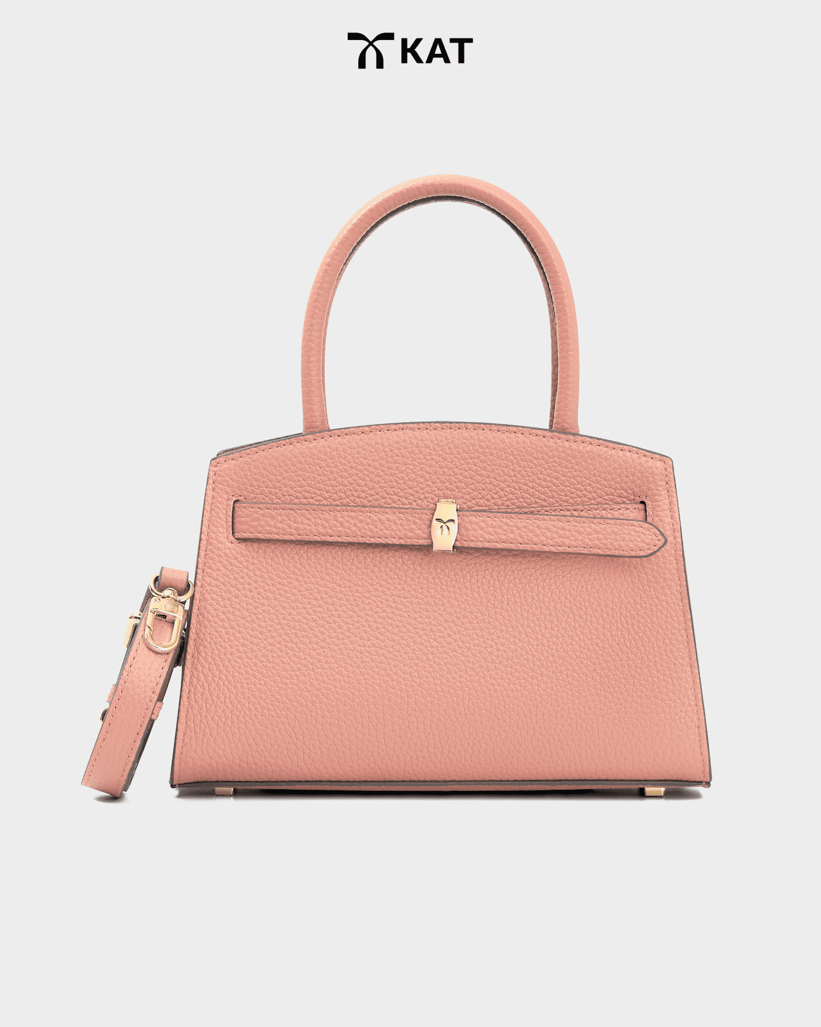 Túi cầm tay màu đỏ Ciara da thật