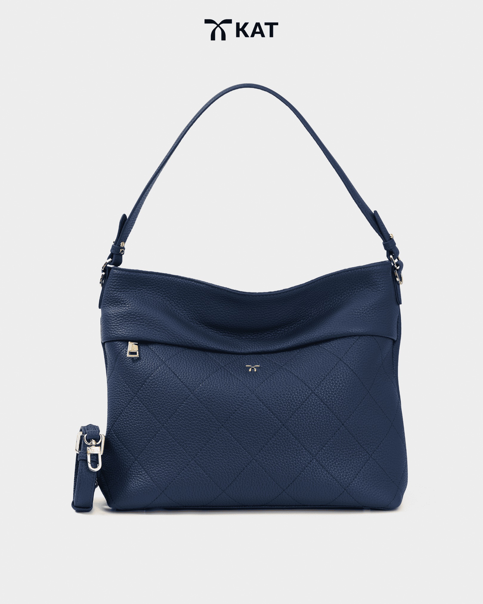 Tui hobo mau xanh navy Mono da that