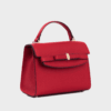 Túi cầm tay màu đỏ Moss da thật