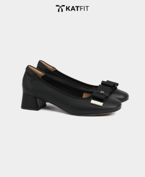 Giày búp bê màu đen Luci da thật