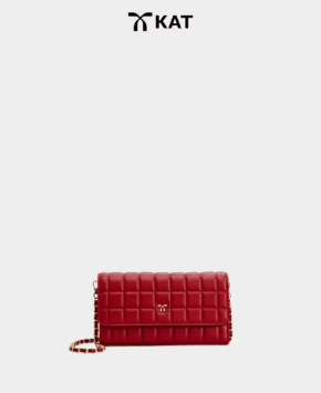 Túi dây xích màu đỏ Stella da thật