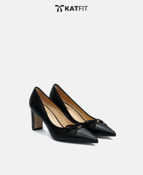 Giày cao gót màu đen Lady da thật