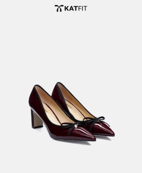 Giày cao gót màu mận Lady da thật