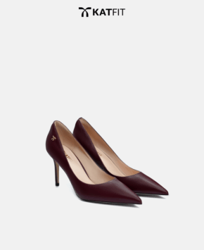 Giày cao gót màu mận Rose da thật
