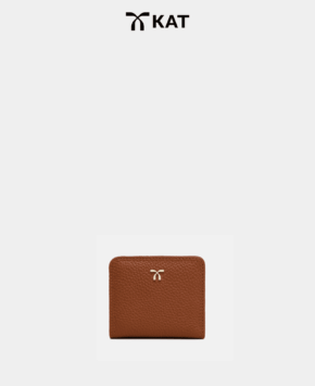 Ví ngắn màu nâu Tara da thật