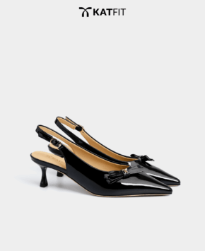 Giày cao gót màu đen Luna da thật