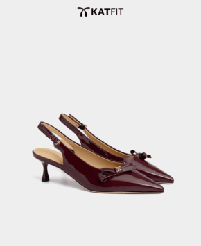 Giày cao gót màu mận Luna da thật