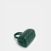 Túi trống màu dark green Mei da thật