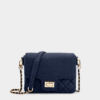 Túi đeo chéo màu xanh navy Mira da thật