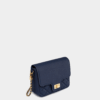 Túi đeo chéo màu xanh navy Mira da thật