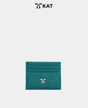 Ví đựng thẻ màu xanh teal Sue da thật
