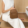 Balo nữ màu nâu caramel Angela da thật