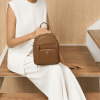 Balo nữ màu nâu caramel Angela da thật