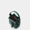 Túi bucket màu xanh sẫm Zoe da thật