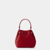 Túi bucket màu đỏ ruby Zoe da thật